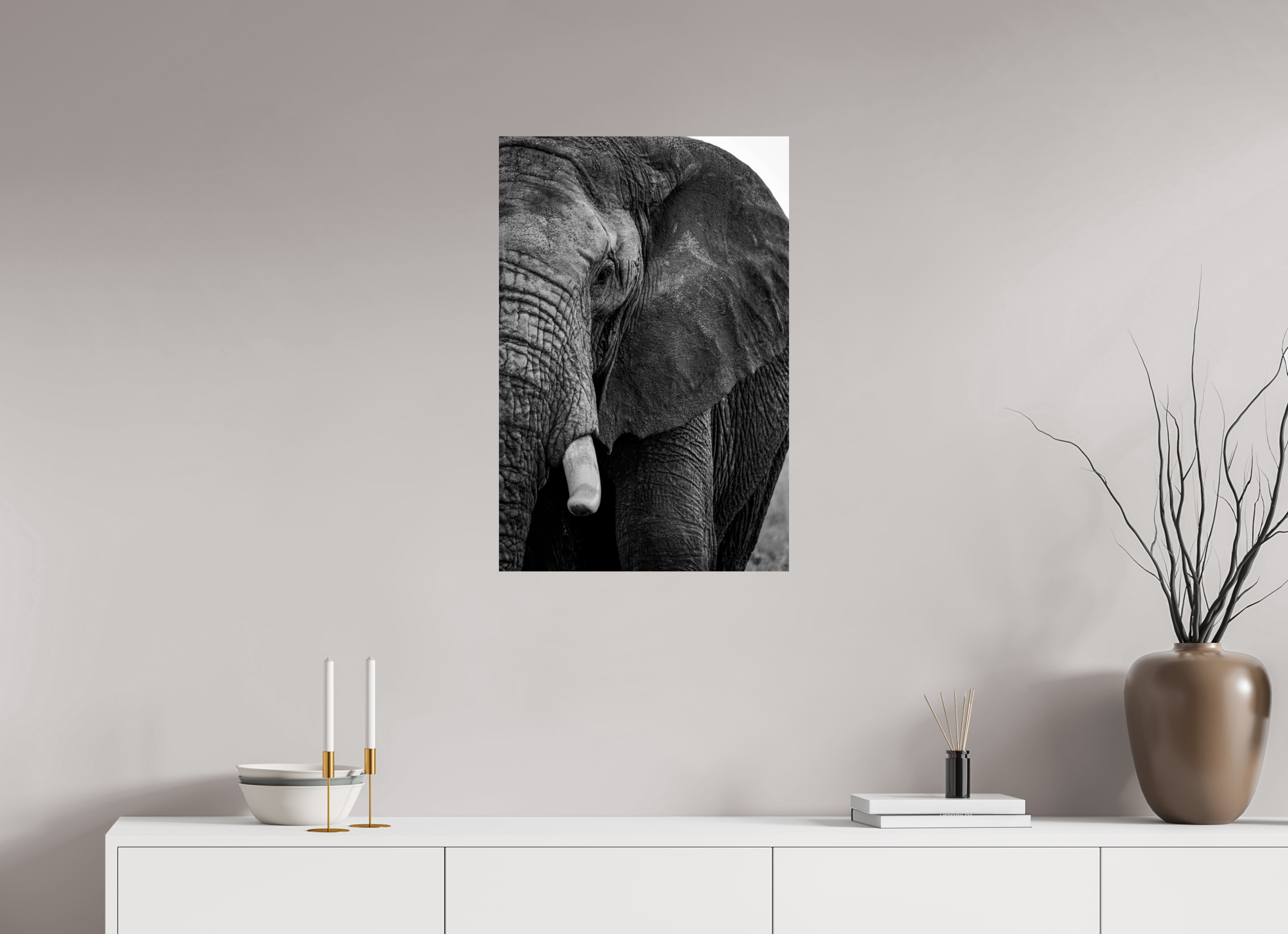 50 x 75 cm, PH Print On Fujiflex High Gloss The Hidden Side of Elephants