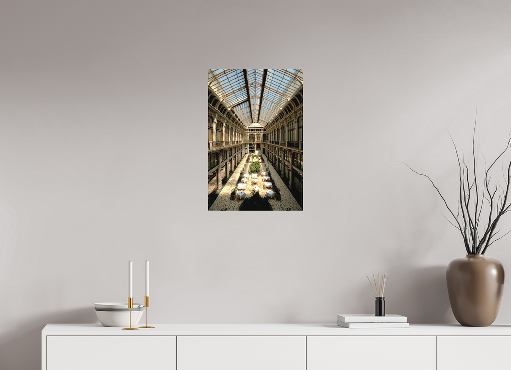 40 x 60 cm, Matte Canvas on Stretcher Frame Beneath the Glass Vault