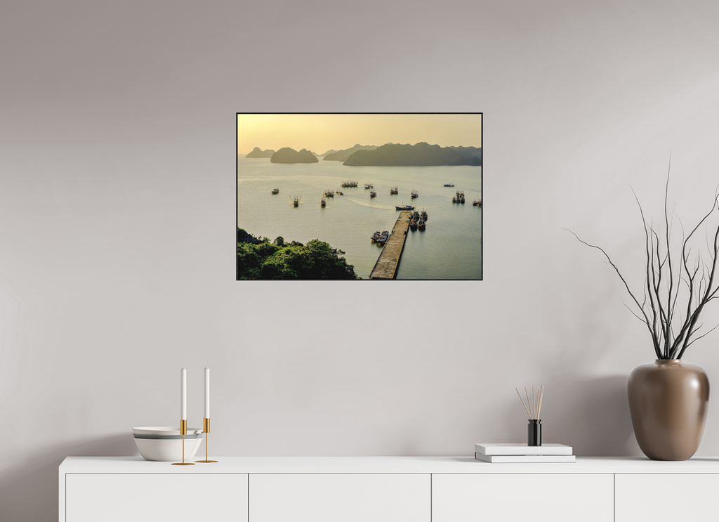 73.9 x 50 cm, Solid Wood Artbox Golden Harbour – Cat Ba Island, Vietnam