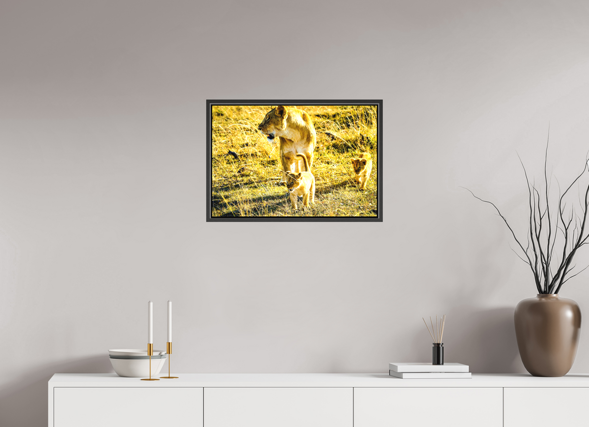 60 x 40 cm, Textile Print with 15 mm Width Gap Frame Savanna Legacy