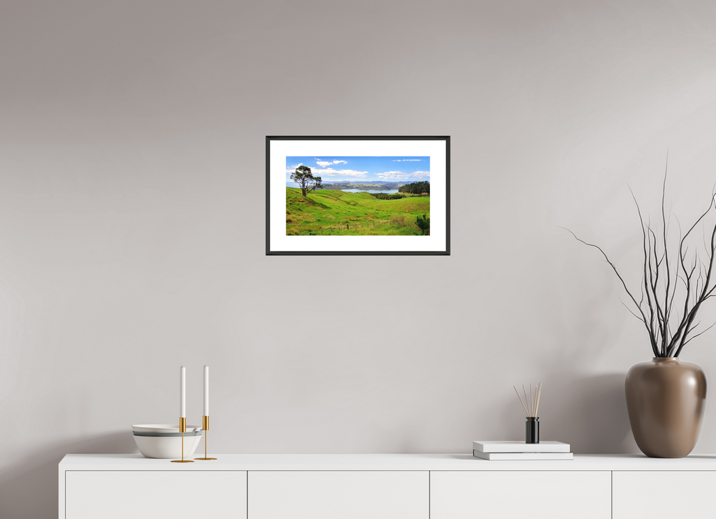 44.8 x 25 cm, Changeable Magnetic Frame - Hahnemühle Fineart Pearl Coromandel Landscape