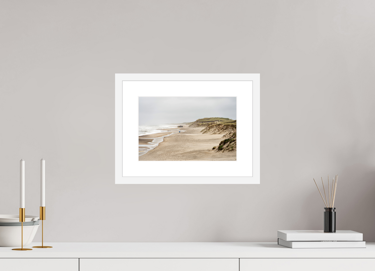 30 x 20 cm, Fine Art Print with Frame Northern Dunes - Hvide Sande - Denmark