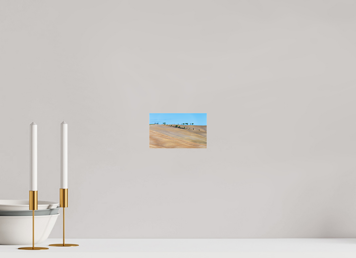 16.3 x 10 cm, Photo Print Under Acrylic Glass Waves of the Harvest, Tuscany, Italy
