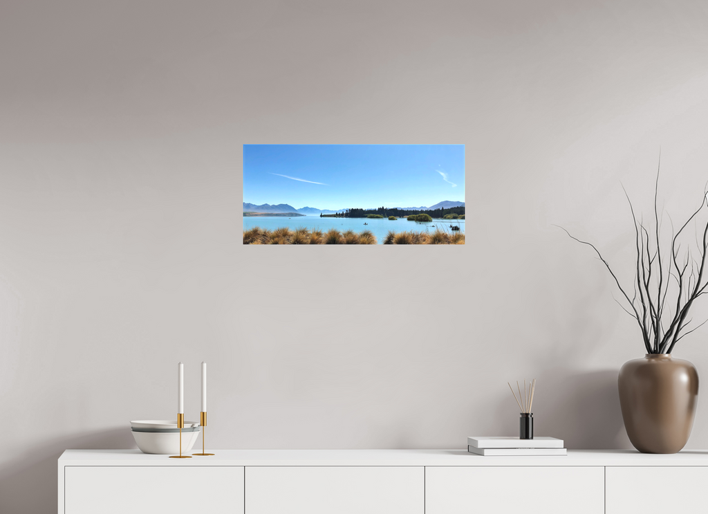 67.9 x 30 cm, Matte Canvas on Stretcher Frame Lake Pukaki - New Zealand
