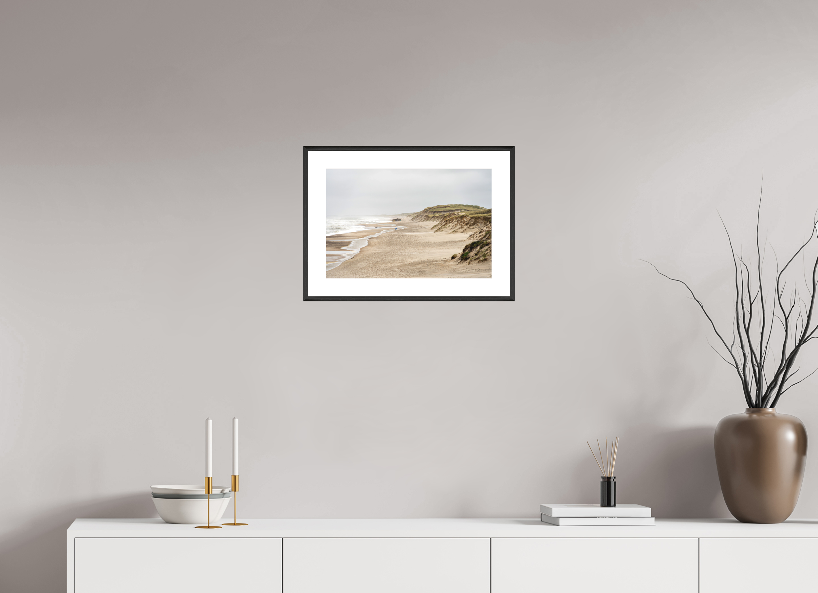45 x 30 cm, Changeable Magnetic Frame - Hahnemühle Fineart Pearl Wild Shores