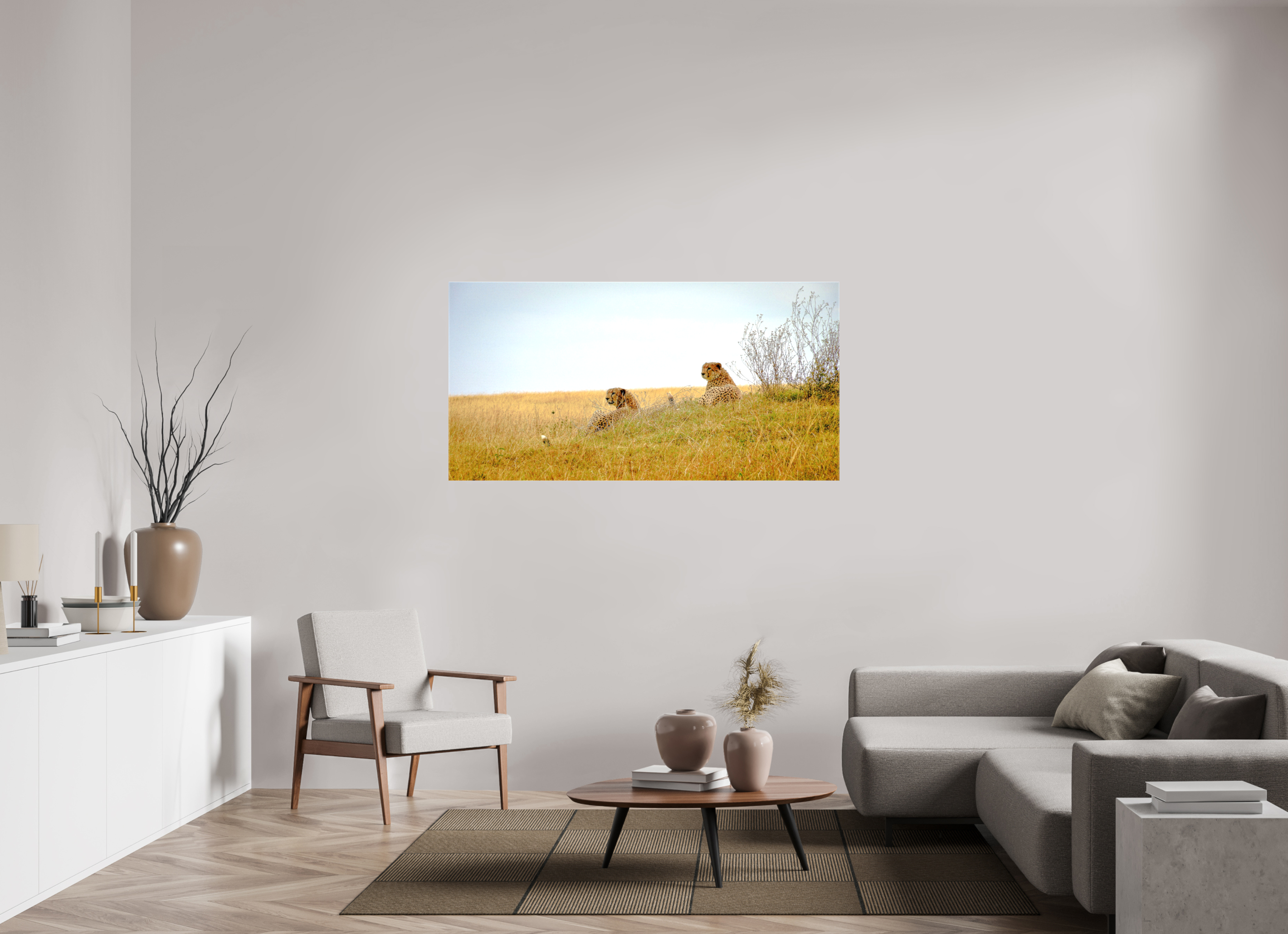 158.3 x 80 cm, Canvases Unframed Cheetah Connection