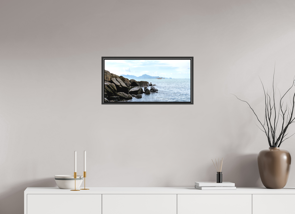 62.6 x 30 cm, Canvas Black Rocks