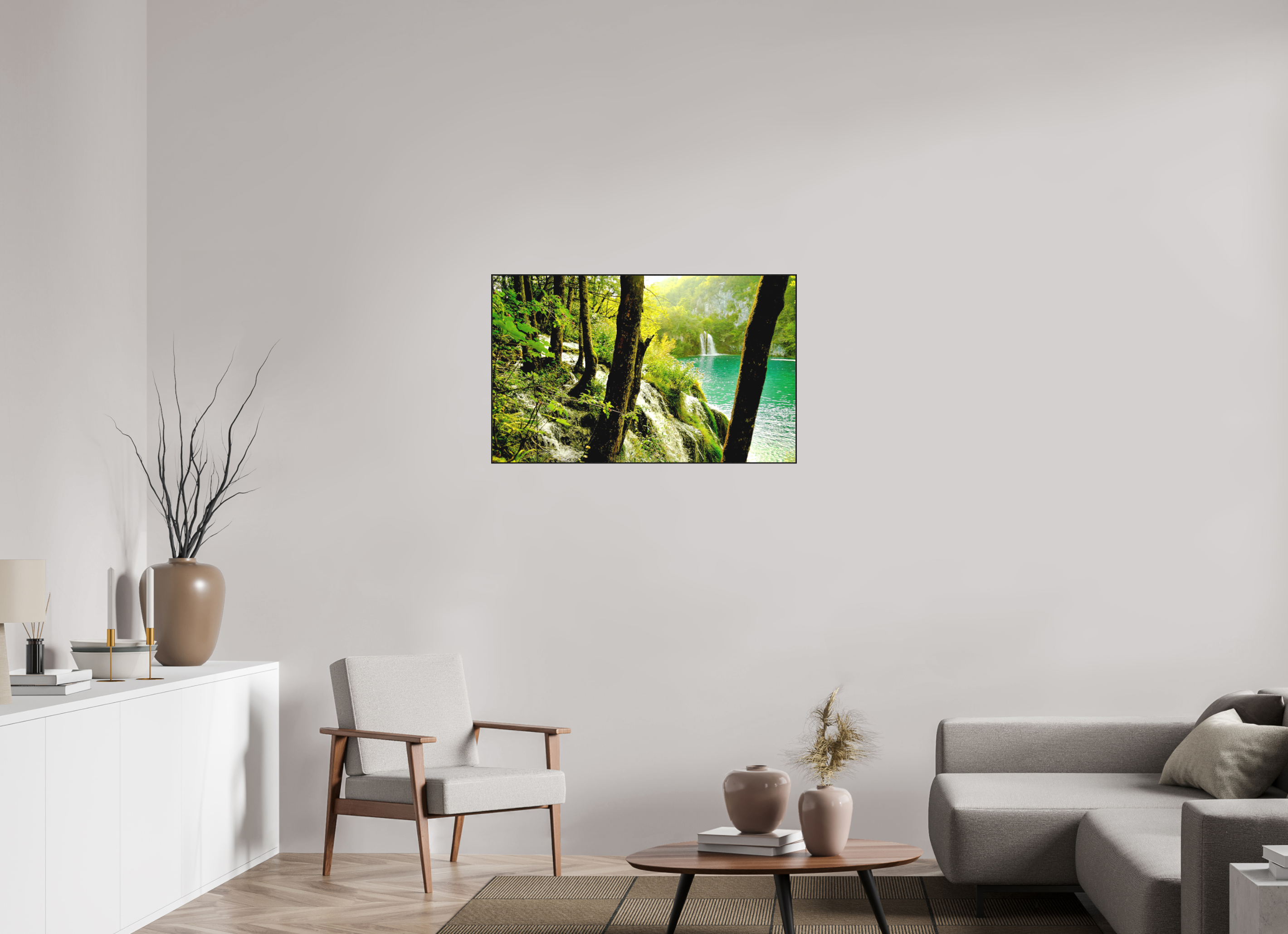 97.4 x 60 cm, Solid Wood Artbox A Lush Forest in Tears