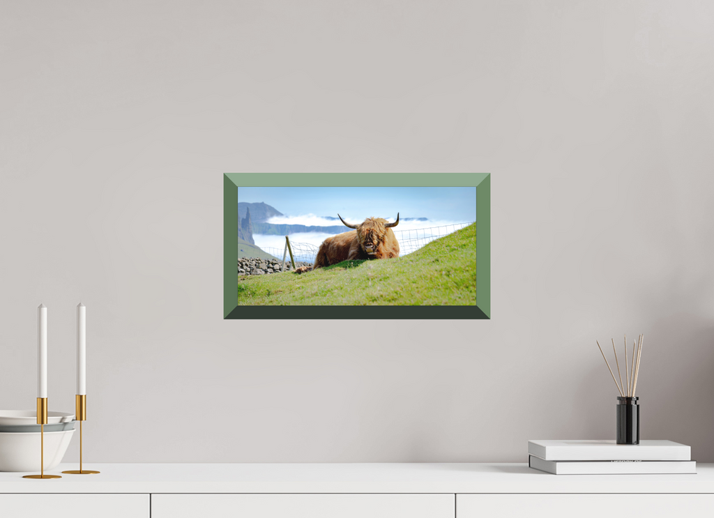 38.6 x 20 cm, Whitewall Design Edition Highland Cow of the Faroe Islands