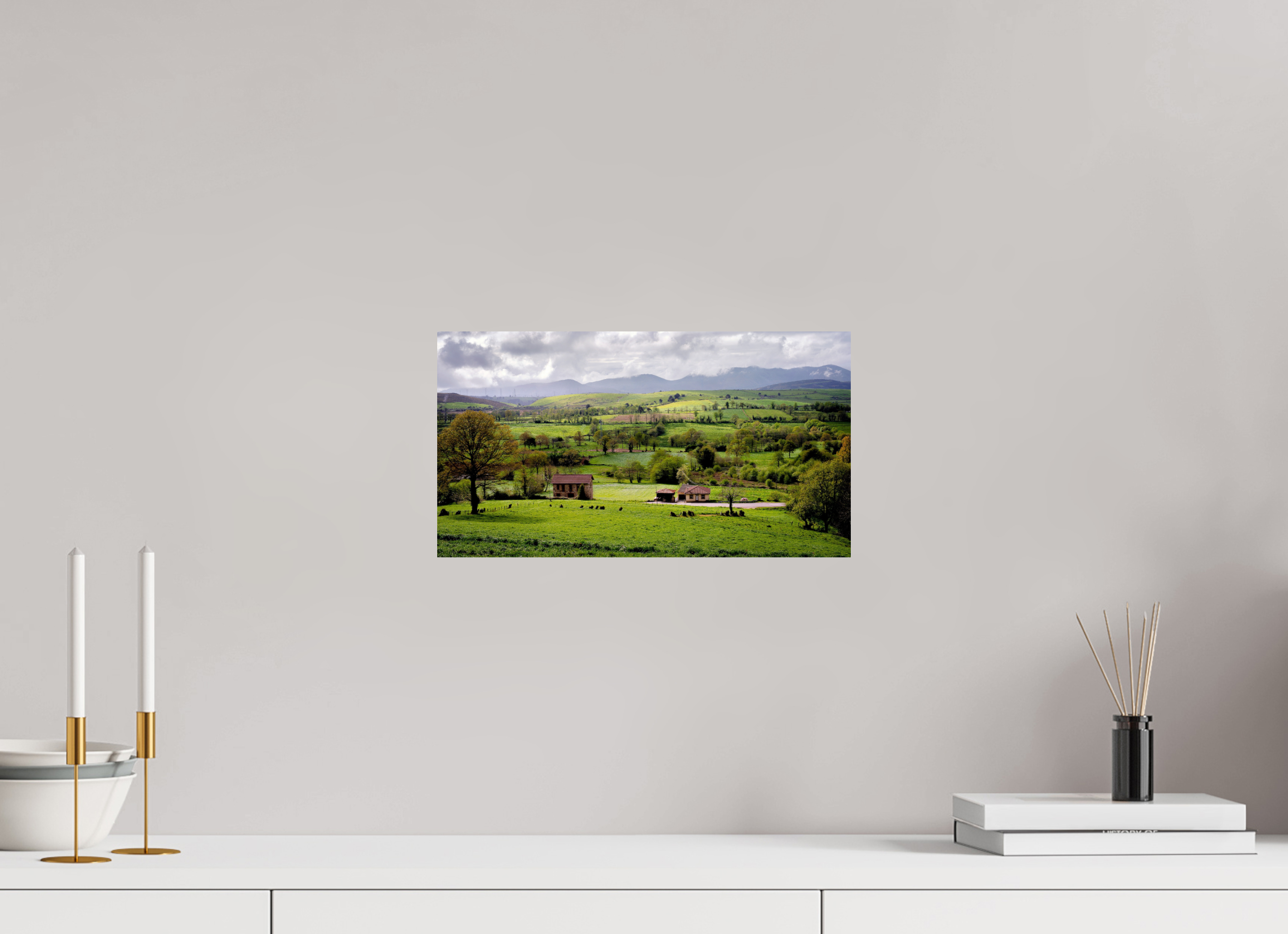 36.6 x 20 cm, Photo Print On Fuji Crystal DP II A Lush Hilly Countryside in Spain