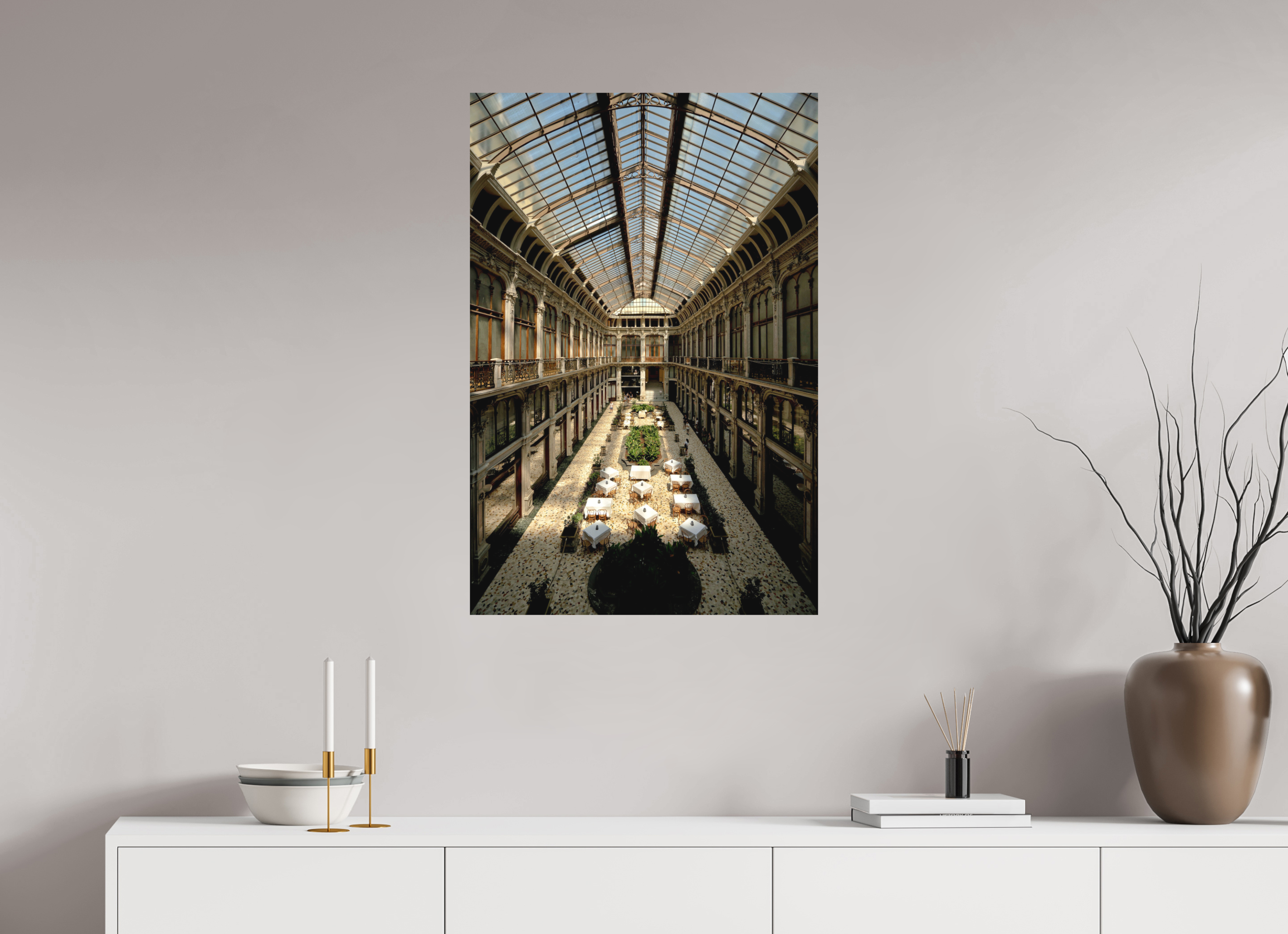 60 x 90 cm, Fine Art Print Smooth Beneath the Glass Vault