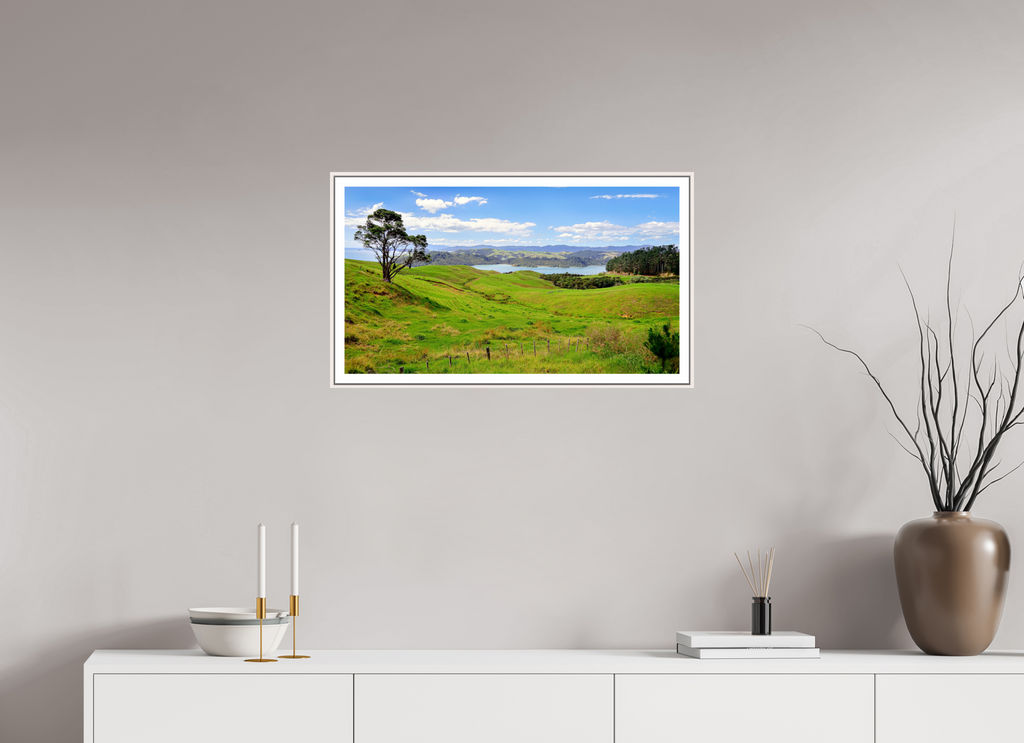 71.6 x 40 cm, Fine Art Print On Framed Aluminum Dibond Coromandel Landscape - New Zealand
