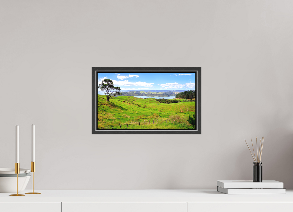 35.8 x 20 cm, Canvas 20 mm Stretcher Frame Coromandel Landscape - New Zealand