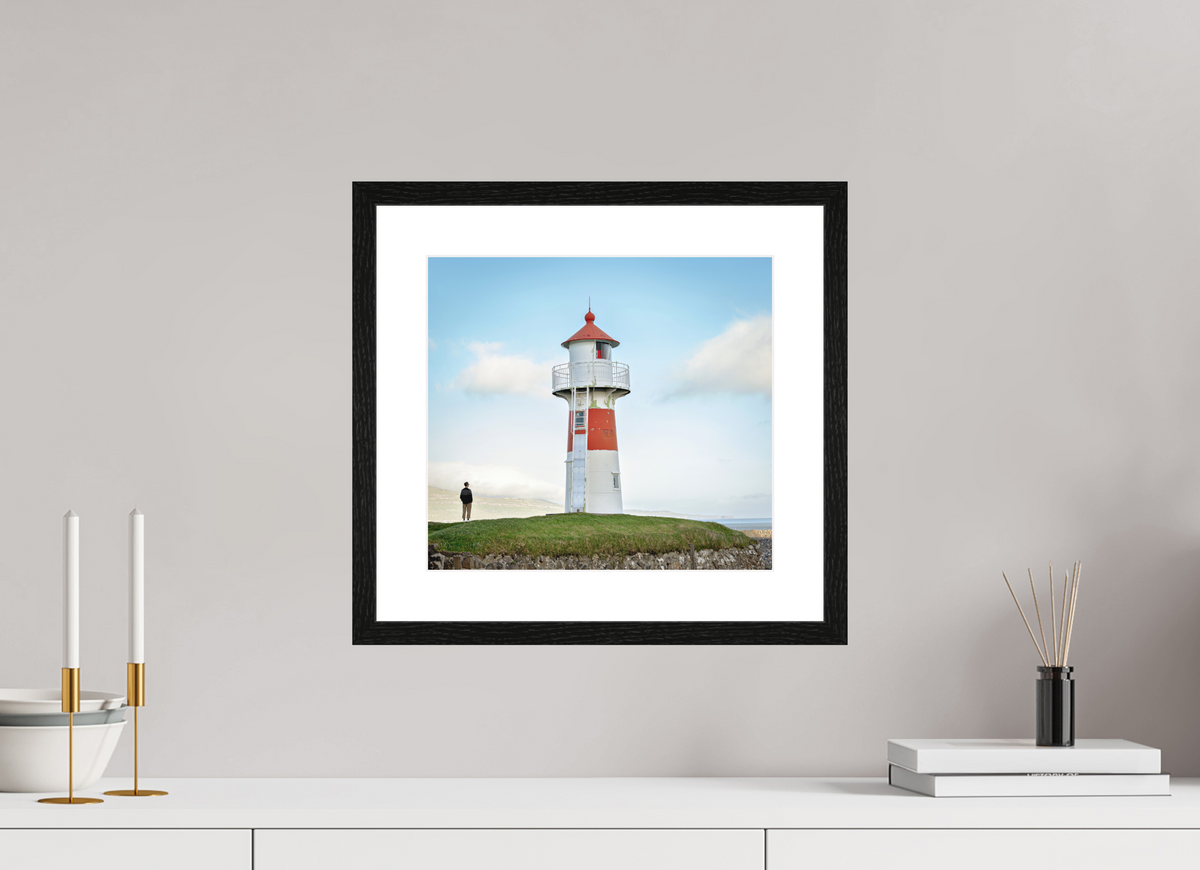 32.9 x 30 cm, Smooth Natural Paper Print with Frame Edge of the Horizon