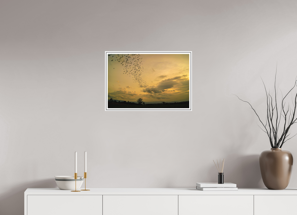 60 x 40 cm, Print on Forex with Frame Dusk Emergence