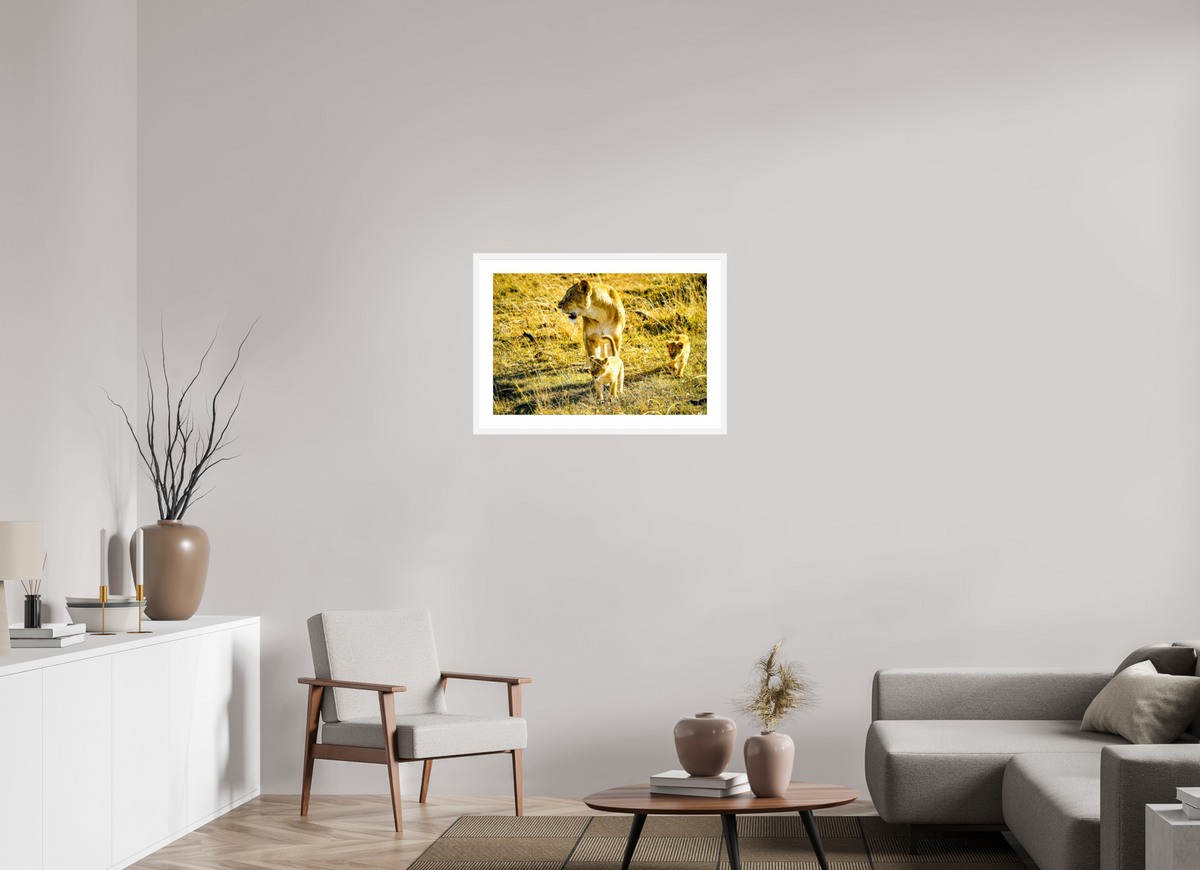 75 x 50 cm, Fine Art Print with Frame Savanna Legacy