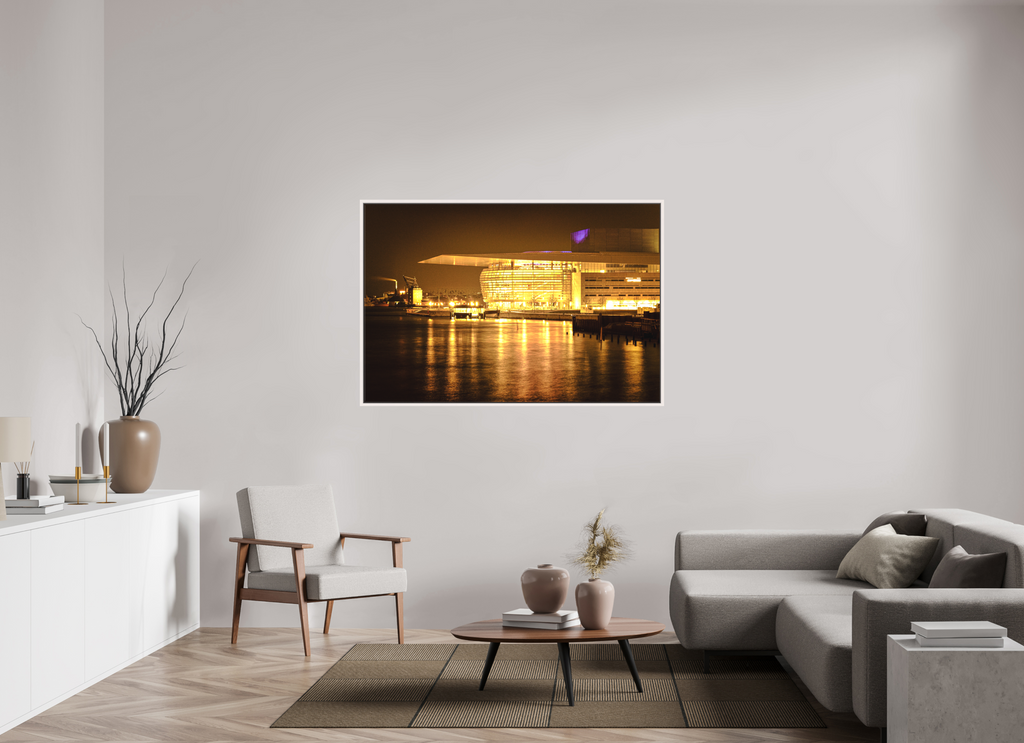 150 x 100 cm, Matte Canvas 15 mm Frame Operaen at Night