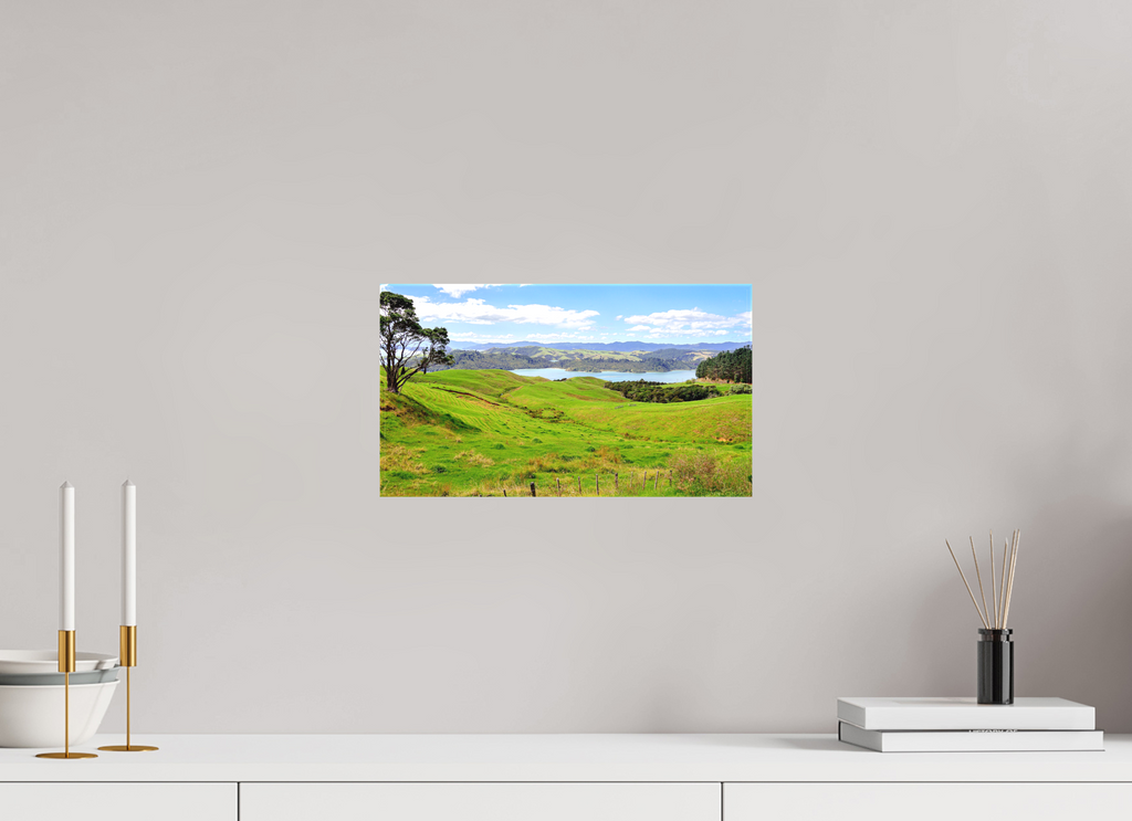 35.8 x 20 cm, Matte Canvas on Stretcher Frame Coromandel Landscape - New Zealand