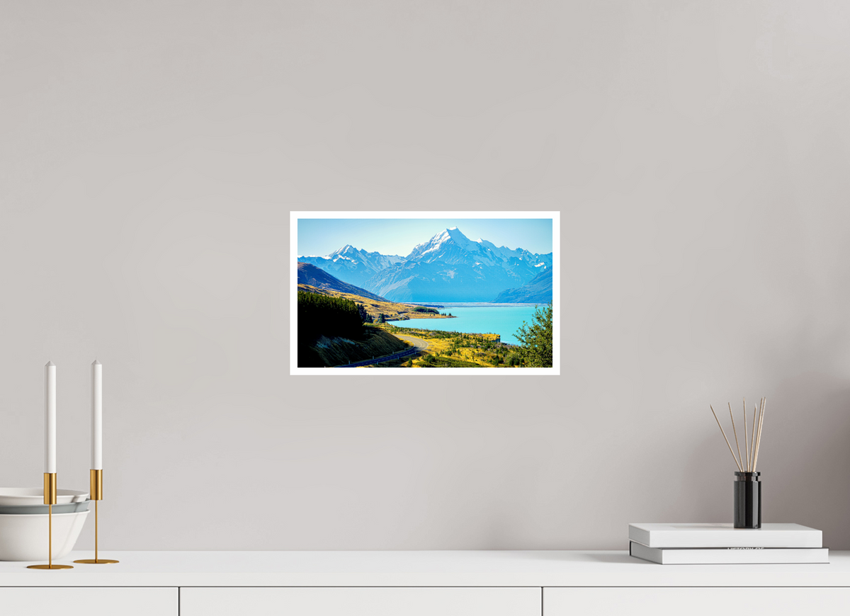 34.2 x 20 cm, Fujiflex High Gloss with 1 cm Border Mount Cook Road - New Zealand