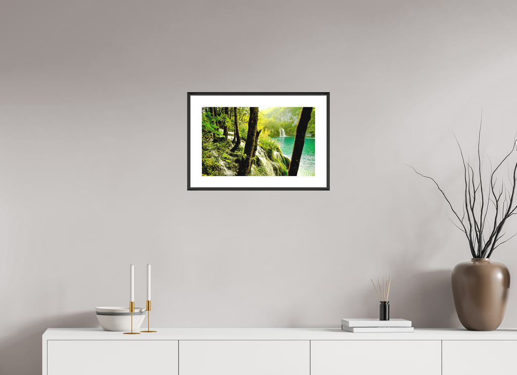 48.7 x 30 cm, Changeable Magnetic Frame - Hahnemühle Fineart Pearl A Lush Forest in Tears