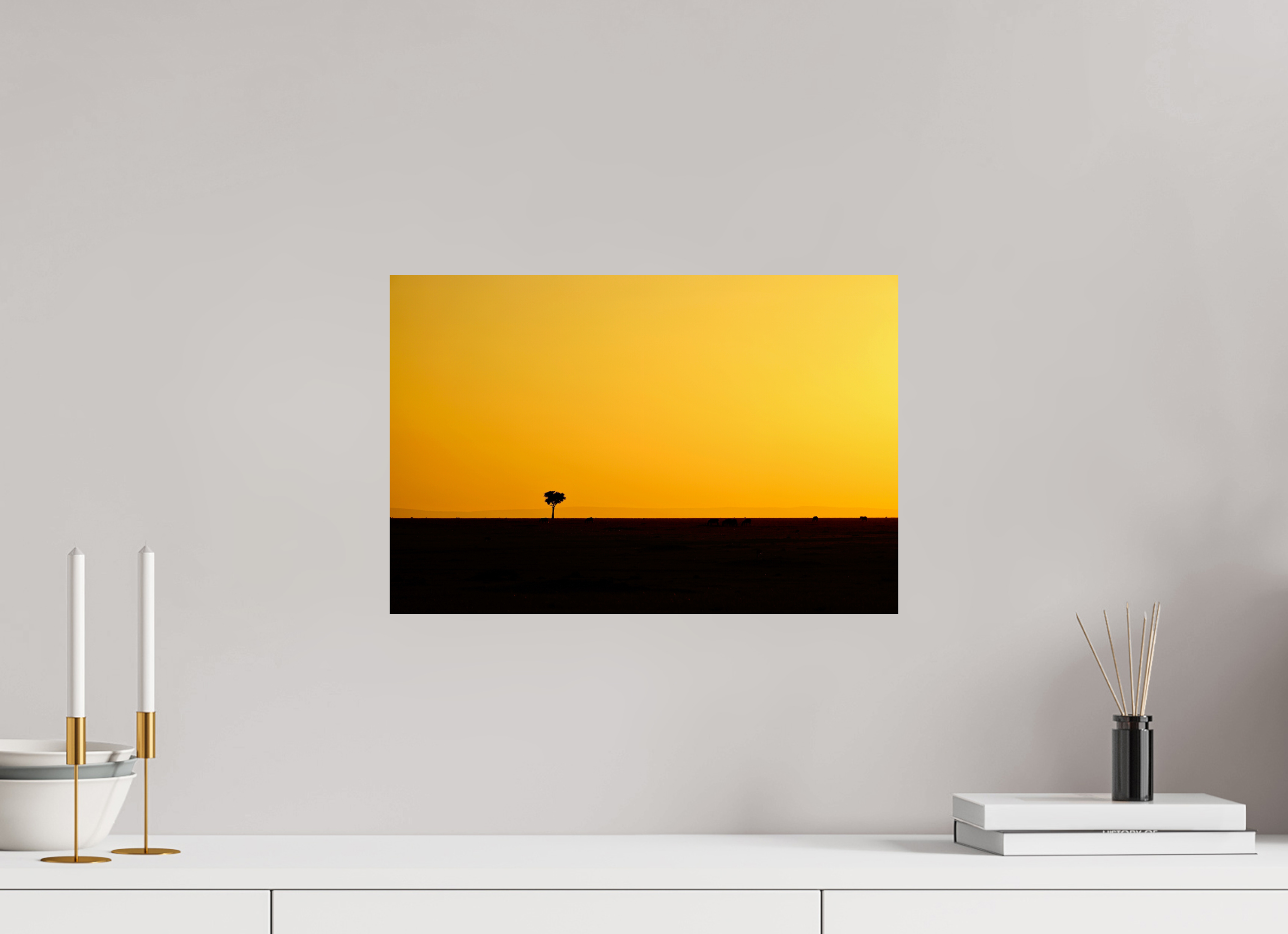 45 x 30 cm, PH Print On Fujiflex High Gloss Golden Sky over the African Savannah