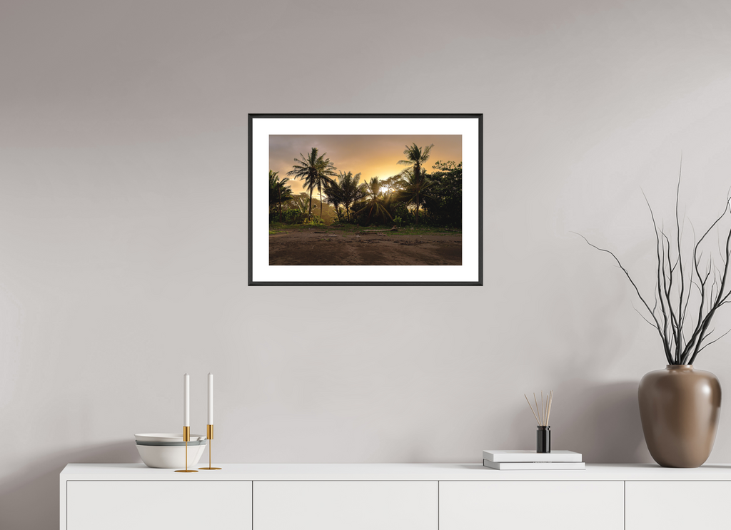 58.7 x 40 cm, Changeable Magnetic Frame - Hahnemühle Fineart Pearl Sunlit Shores