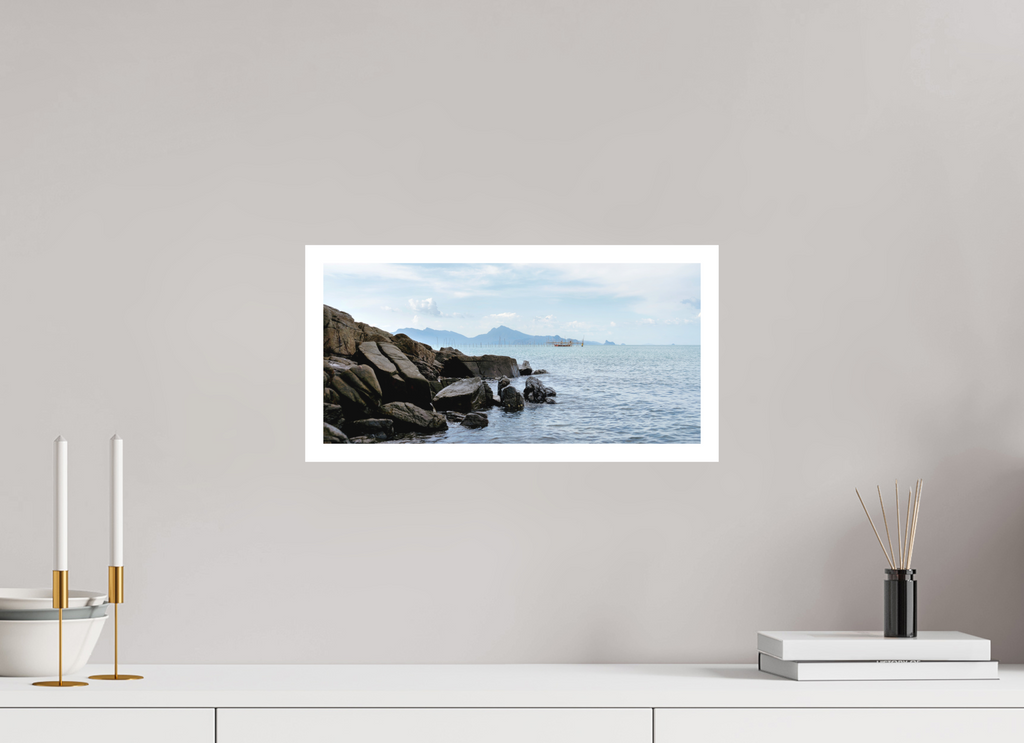 41.8 x 20 cm, Print on Forex with Mounting Black Rocks