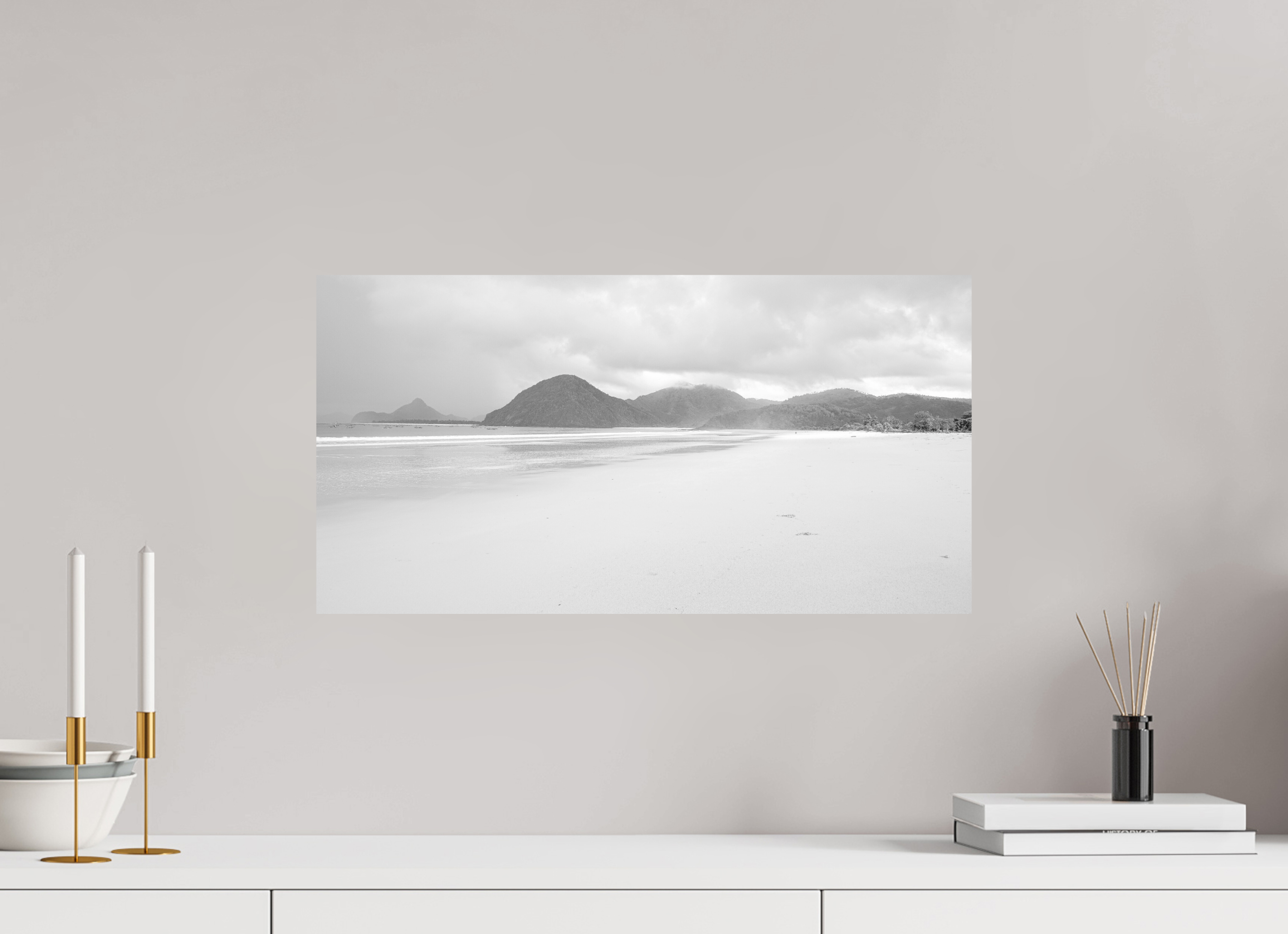 58 x 30 cm, PH Print on Ilford BW Paper Untamed Shores in Lombok - Indonesia