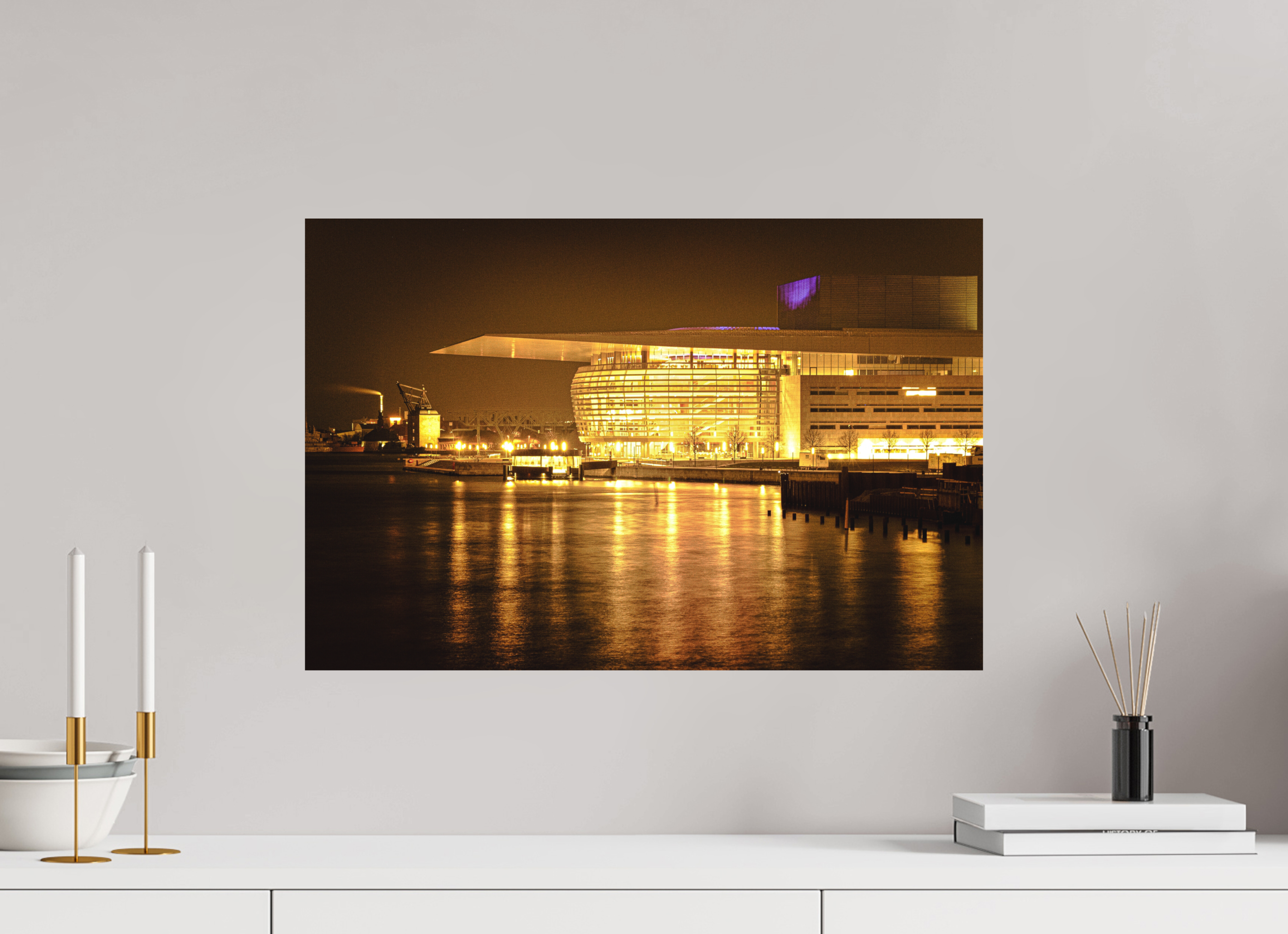 60 x 40 cm, Fine Art Print Smooth Operaen at Night
