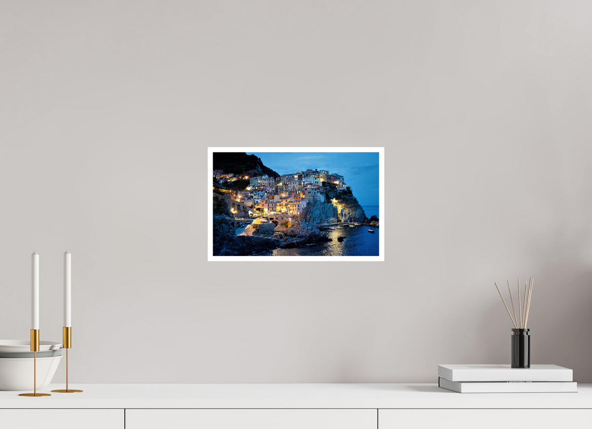 32 x 20 cm, Fujiflex High Gloss with 1 cm Border Manarola Harbour