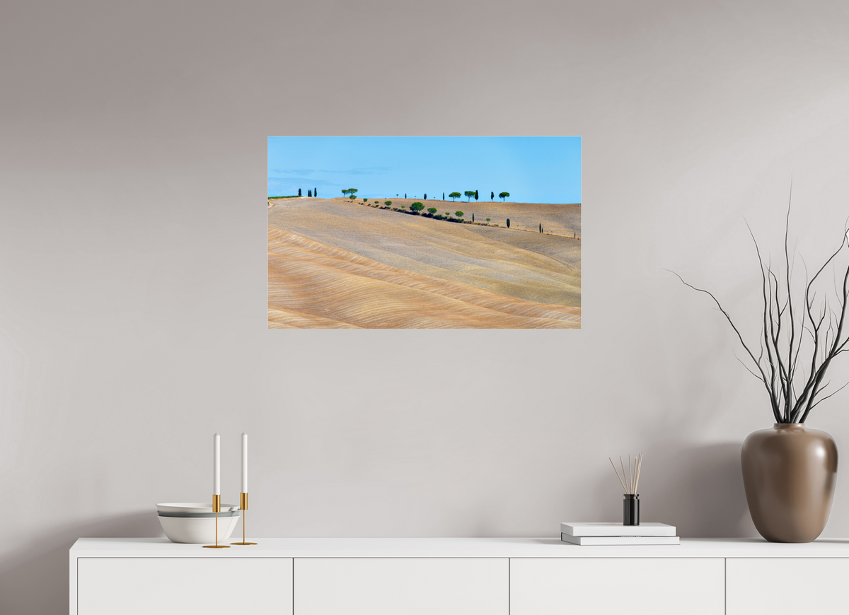81.3 x 50 cm, Photo Print Under Acrylic Glass Waves of the Harvest, Tuscany, Italy