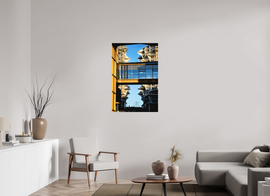 70 x 105 cm, Matte Canvas on Stretcher Frame Between the Towers