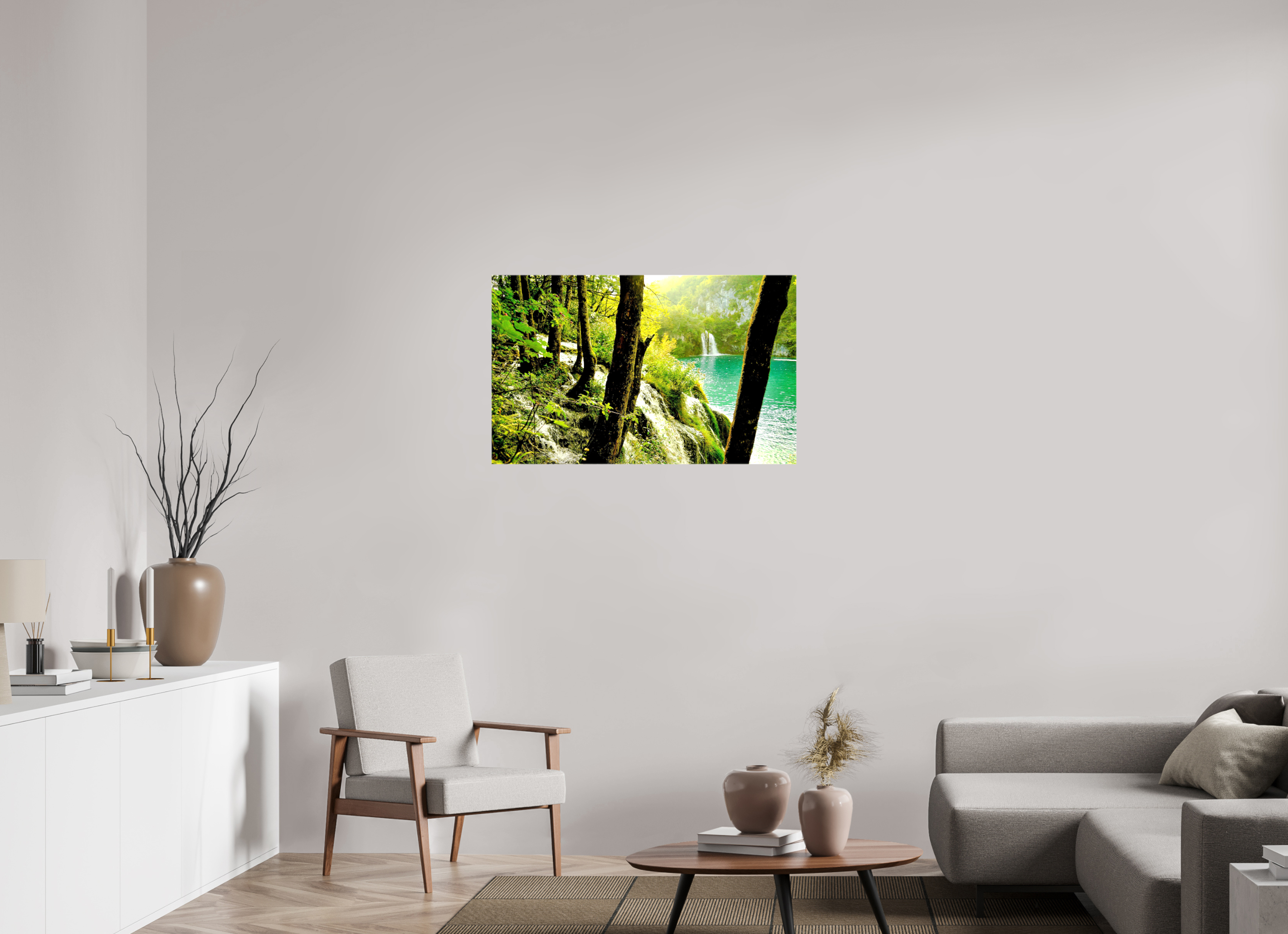 97.4 x 60 cm, Canvases Unframed A Lush Forest in Tears