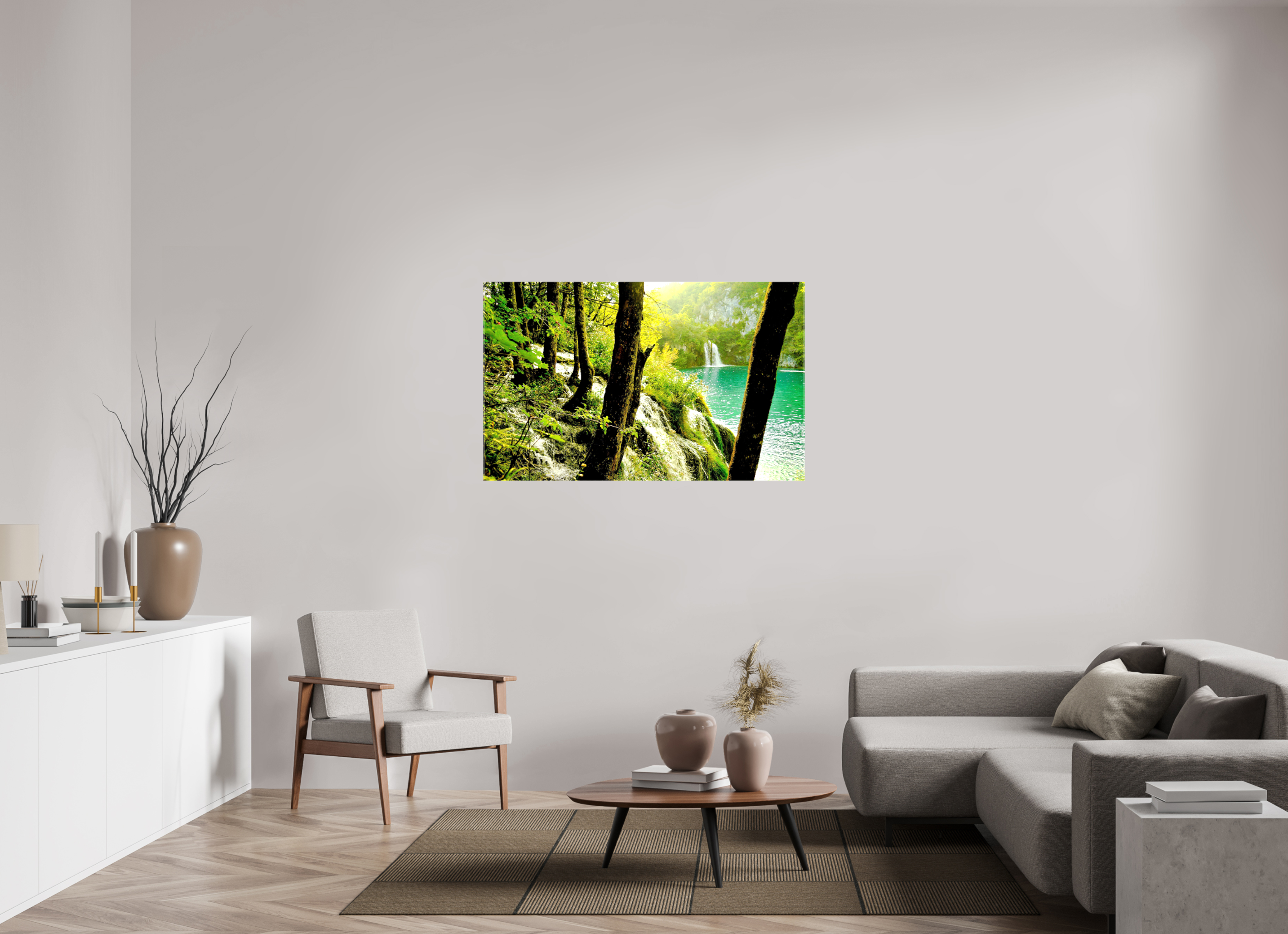 129.9 x 80 cm, Canvases Unframed A Lush Forest in Tears