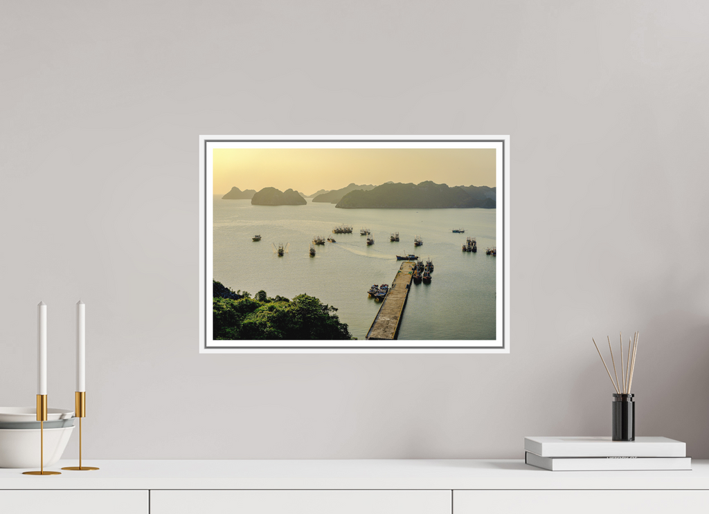 44.3 x 30 cm, Print on Forex with Frame Golden Harbour – Cat Ba Island, Vietnam