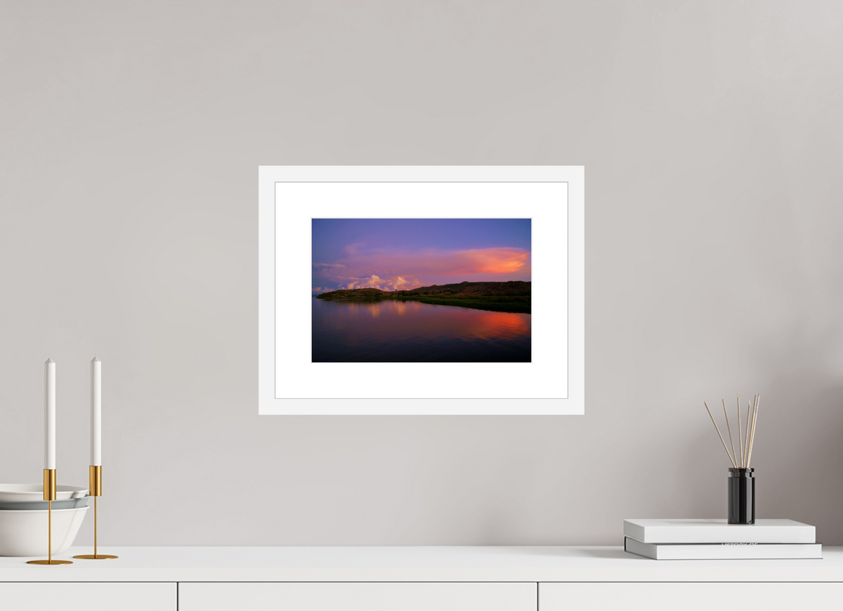 30 x 20 cm, Fine Art Print with Frame Sunrise Hues - Tanzania