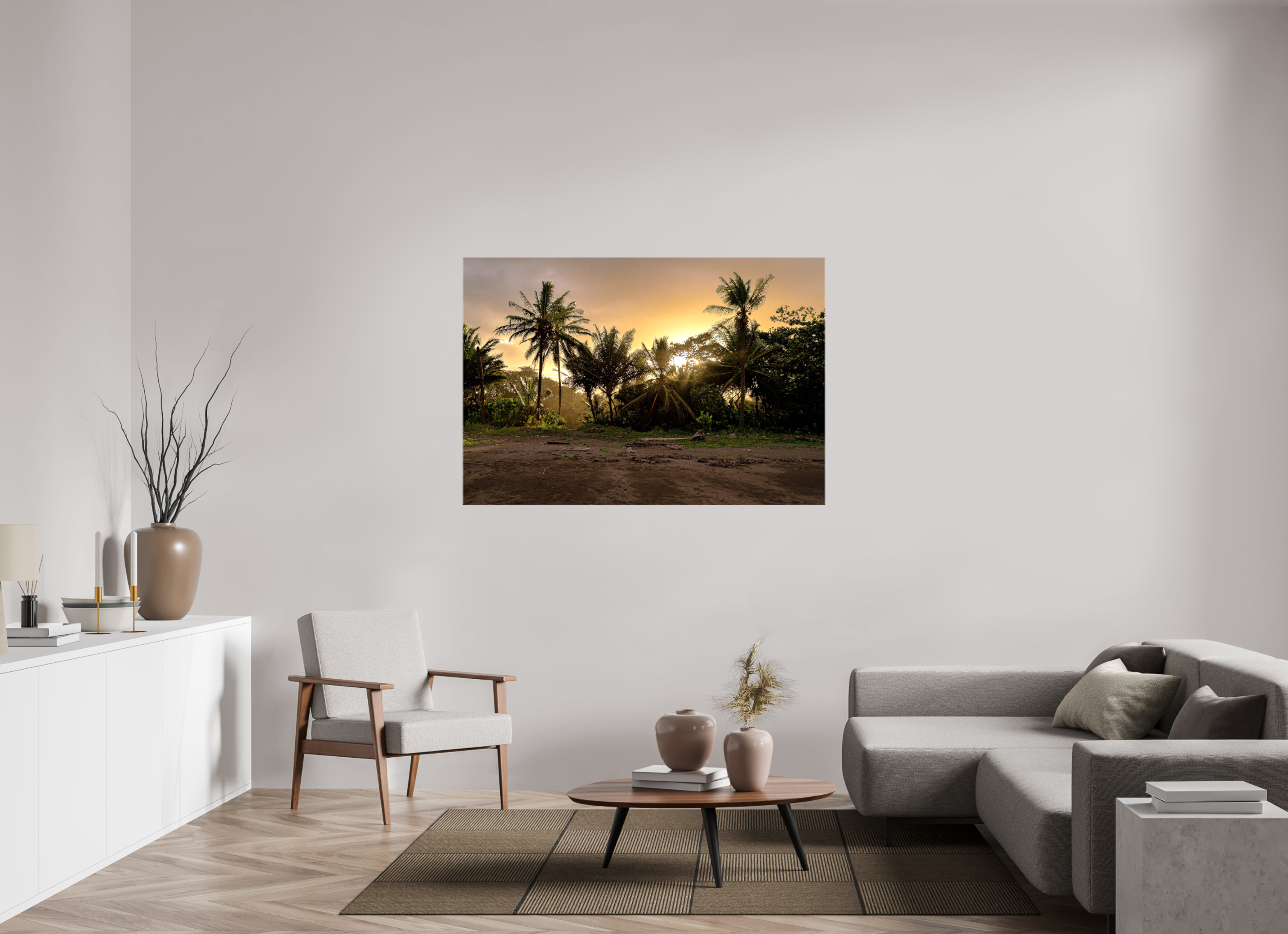 146.8 x 100 cm, Canvases Unframed Sunlit Shores