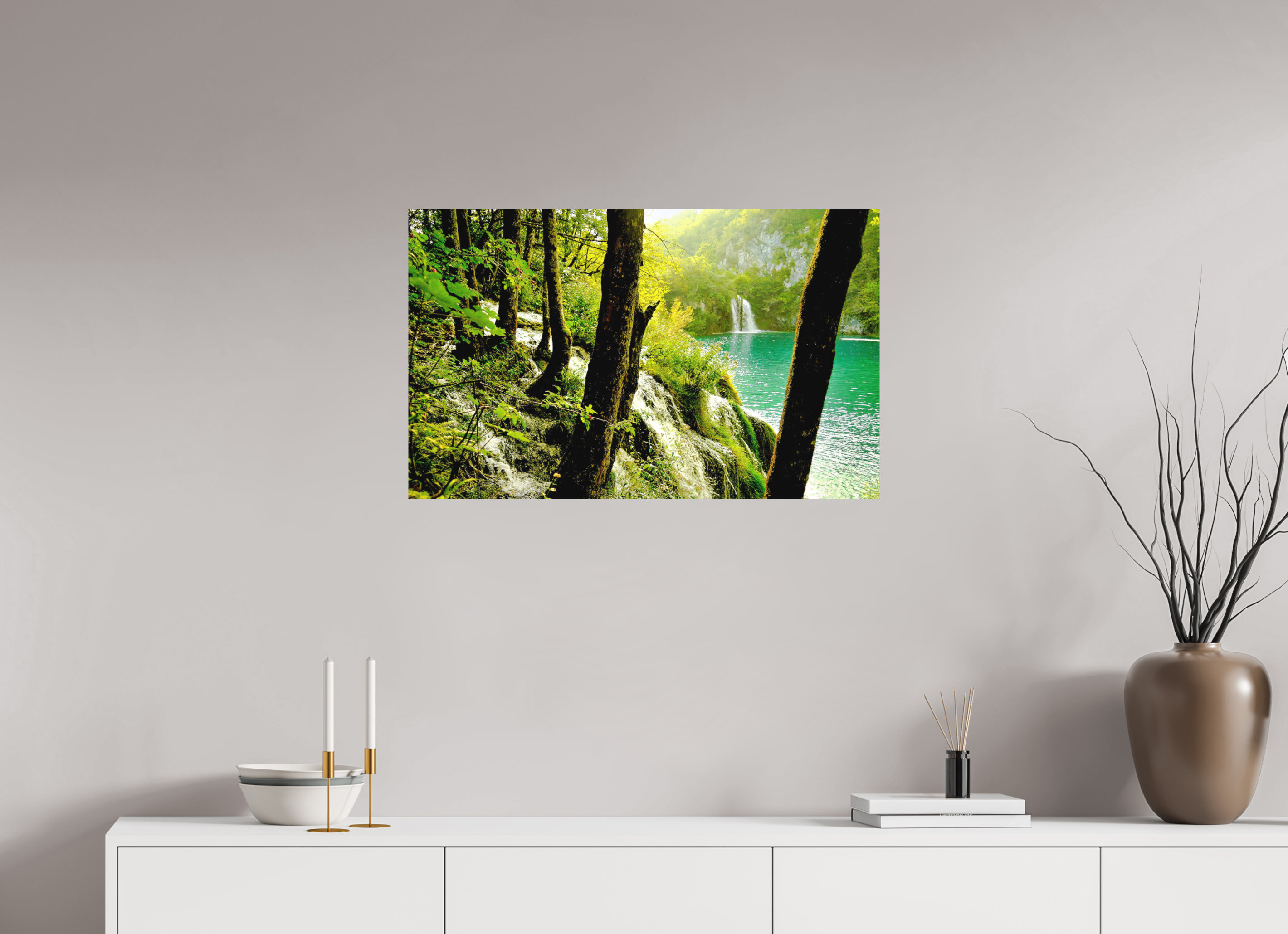 81.2 x 50 cm, Fine Art Print Smooth A Lush Forest in Tears