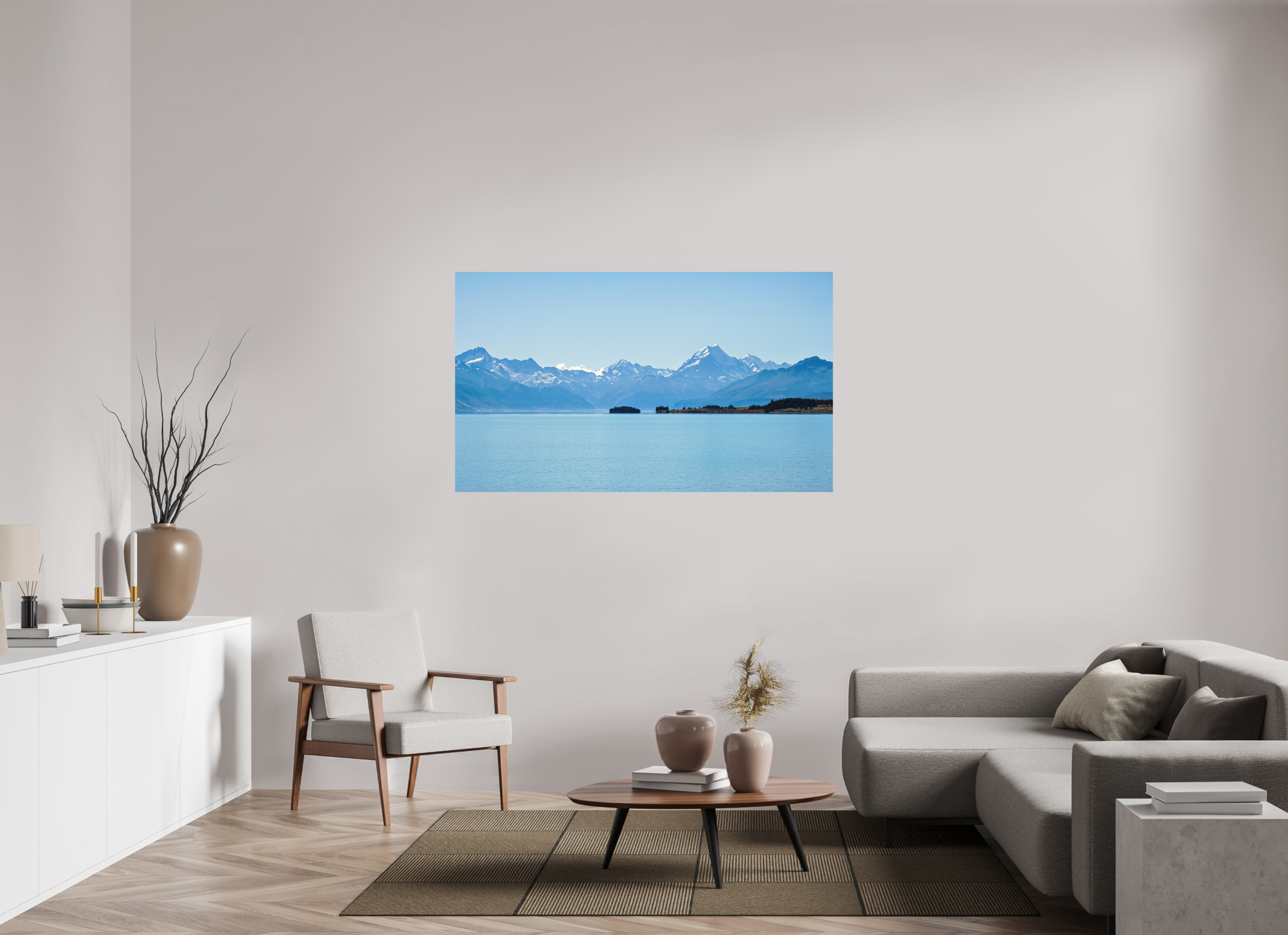 154.6 x 90 cm, Fine Art Print Smooth Aoraki Reflections – Lake Pukaki & Mount Cook, New Zealand