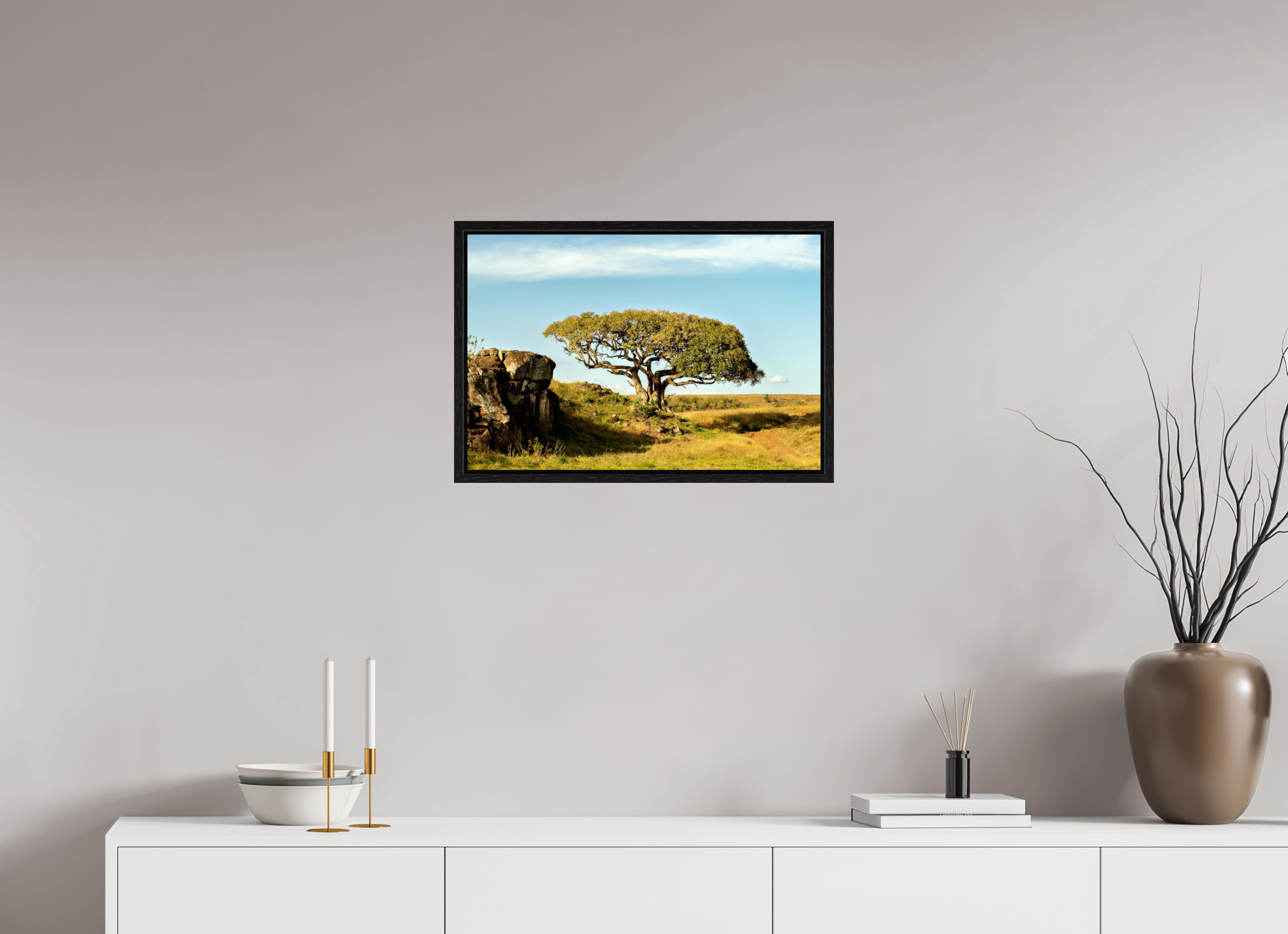 60 x 40 cm, Floater Frame Her Majesty Tree
