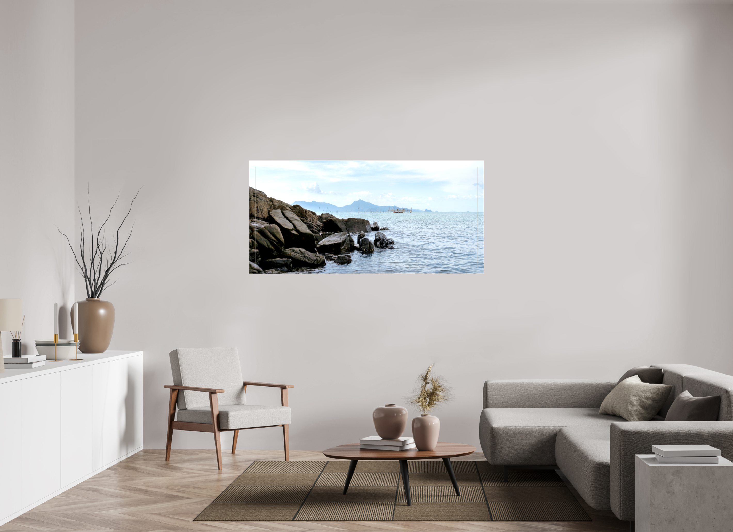 167 x 80 cm, Canvases Unframed Black Rocks