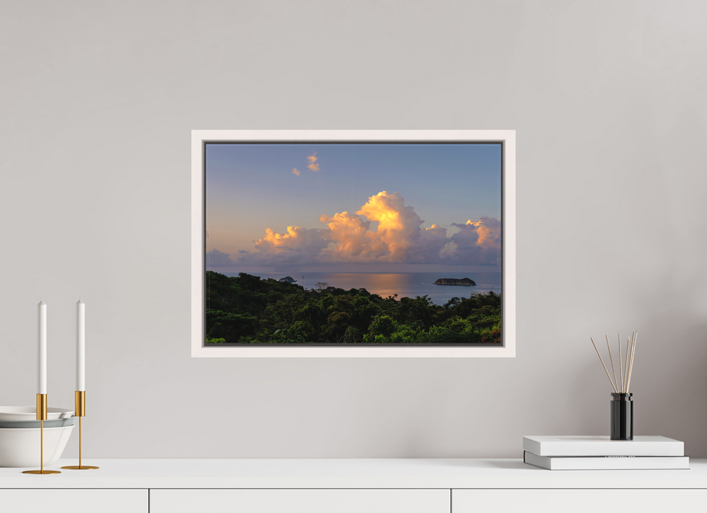 45 x 30 cm, Matte Canvas 15 mm Frame Morning Clouds - Costa Rica