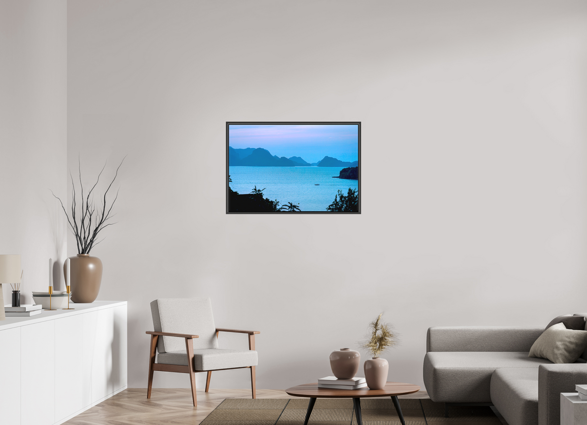 90 x 60 cm, Matte Canvas on 20 mm Stretcher Frame Blue Silence at Dusk