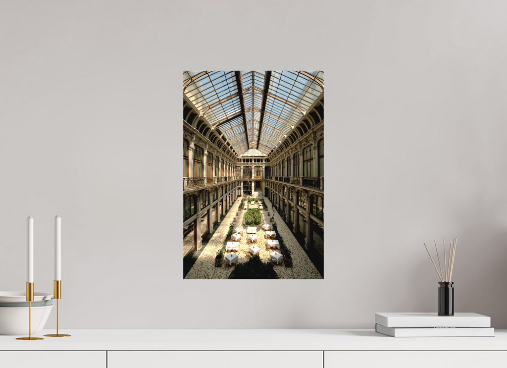 30 x 45 cm, Matte Canvas on Stretcher Frame Beneath the Glass Vault