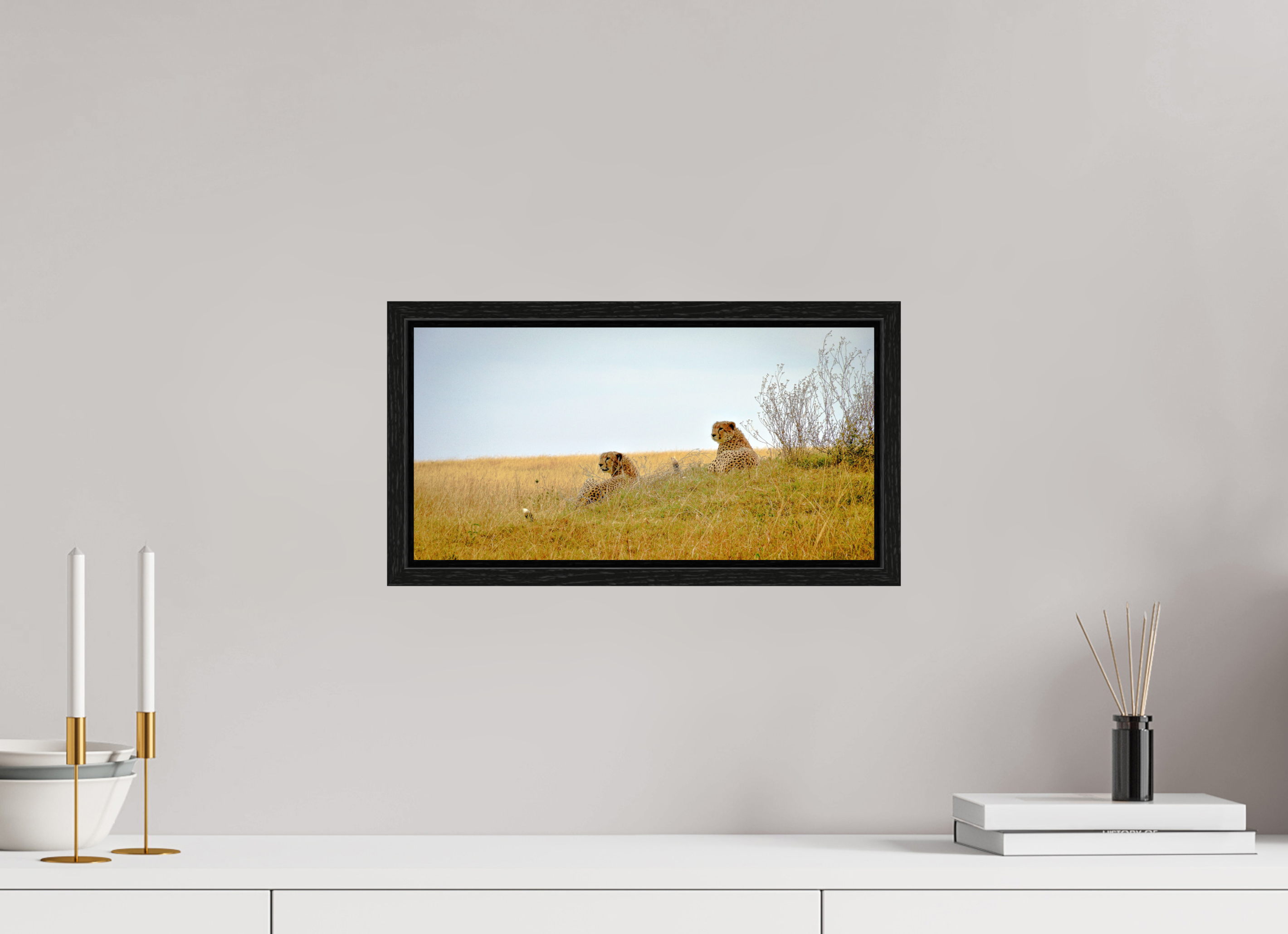 39.6 x 20 cm, Floater Frame Cheetah Connection