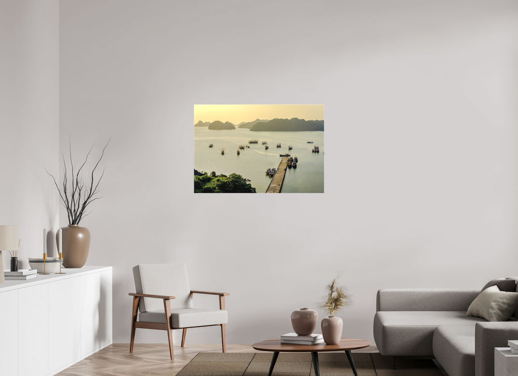 103.4 x 70 cm, Matte Canvas on Stretcher Frame Golden Harbour – Cat Ba Island, Vietnam