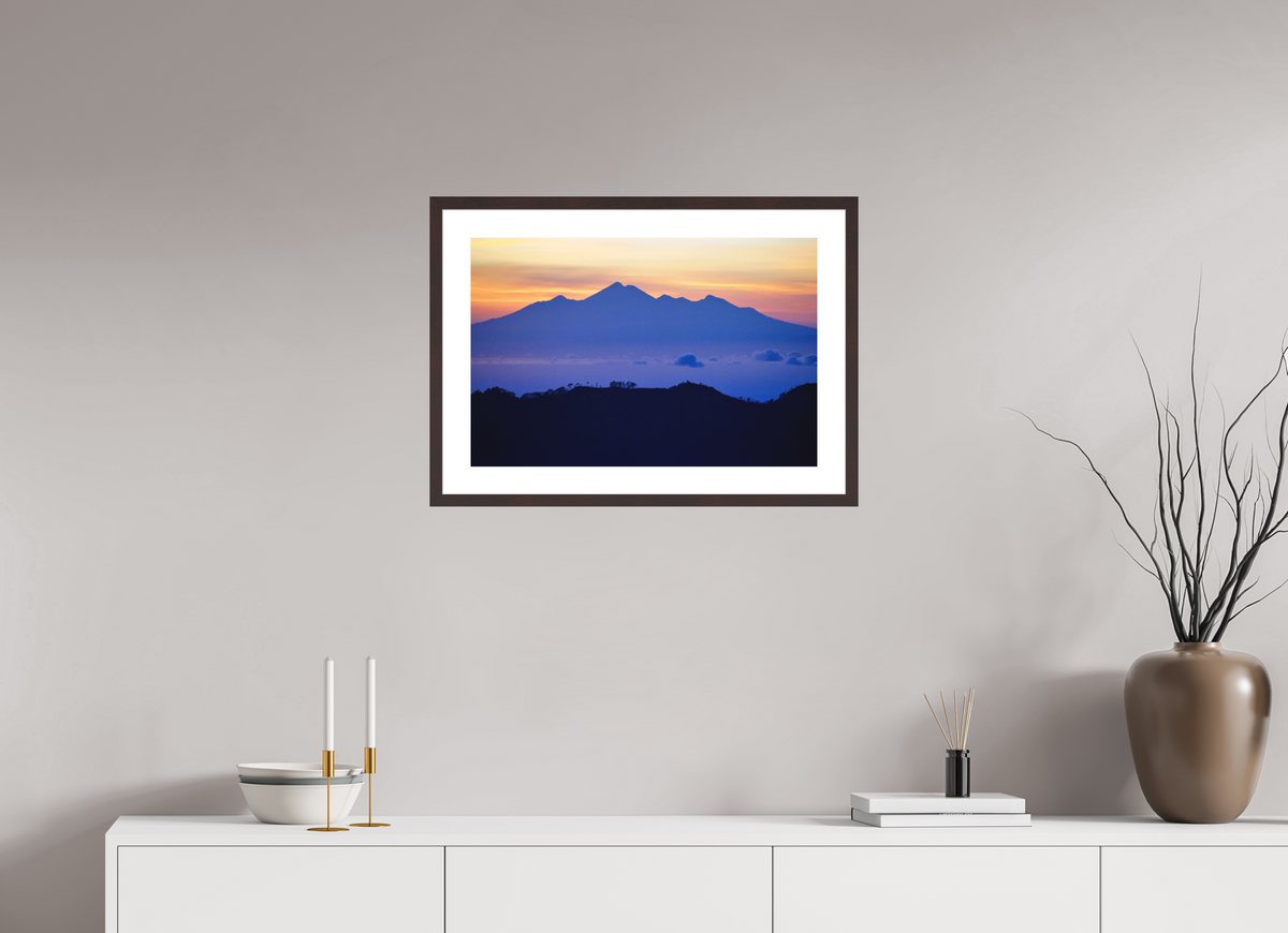 60 x 40 cm, Baryta Prestige II with Matte Float Glass Mount Agung at Sunrise - Bali - Indonesia